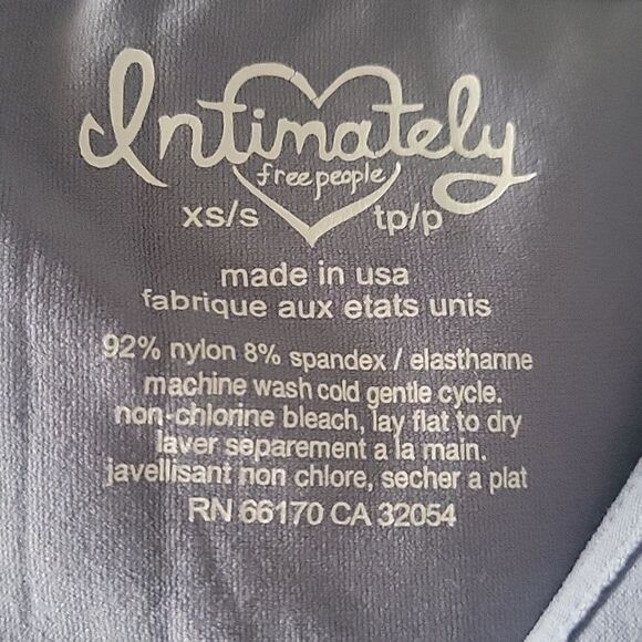 Free People XS S Brami Gray Grey Cami Crop Tank Boho Coquette BalletCore Sexy - Picture 3 of 5